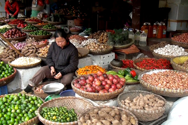 Fruit Local Market in Hanoi, Hanoi City Tours, Cozy Vietnam Tours