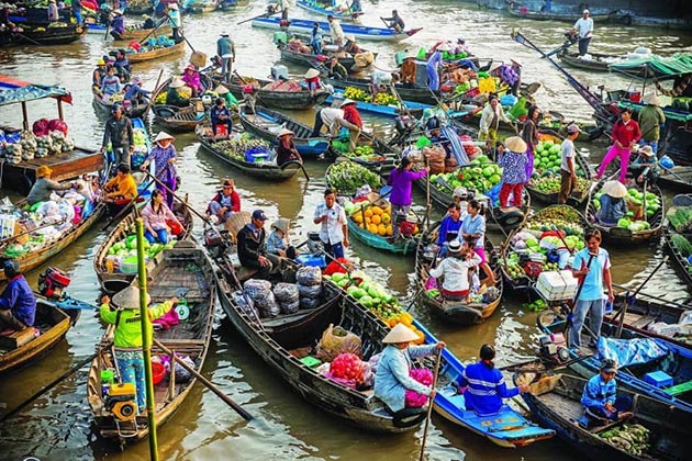 Cai Be float market, South of Vietnam