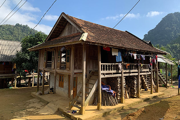 stilt house of Thai people, Cozy Vietnam Travel