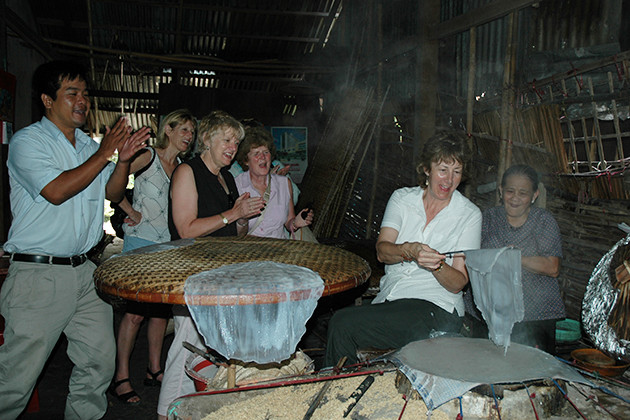 Making Rice Paper at-mekong Delta, Cozy Vietnam Travel